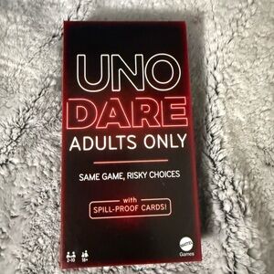 Mattel UNO Dare Adults Only Card Game - Bold Black and Red